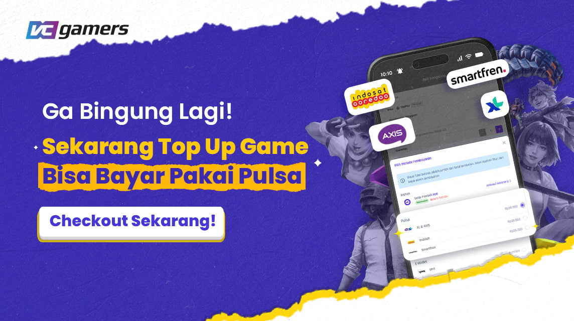 Kabar Gembira! Top Up Game Pakai Pulsa Kini Hadir di VCGamers